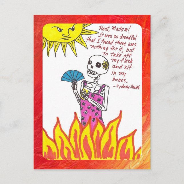 Ich bin so heiß postkarte (Vorderseite)