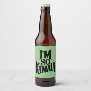 Ich bin so Kamala Brat Green Meme Bierflaschenetikett