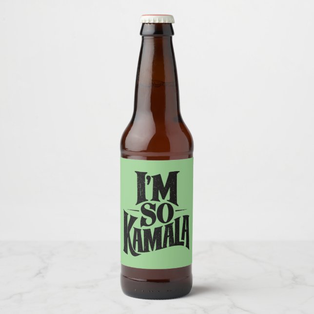Ich bin so Kamala Brat Green Meme Bierflaschenetikett (Vorderseite)