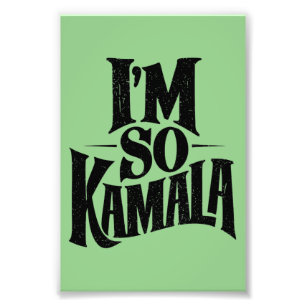 Ich bin so Kamala Brat Green Meme Fotodruck