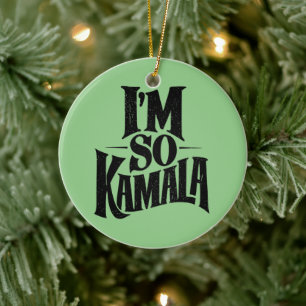 Ich bin so Kamala Brat Green Meme Keramik Ornament