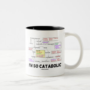 Ich bin so katabolisch (proteinogene Aminosäuren) Zweifarbige Tasse