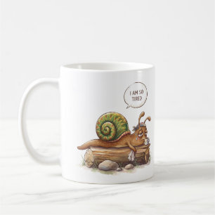 Ich bin so müde Lustige Schnecken-Tasse Kaffeetasse