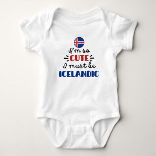Ich bin so niedlich, dass ich Isländisch sein muss Baby Strampler
