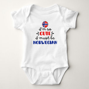 Ich bin so niedlich, dass ich Norwegisch sein muss Baby Strampler