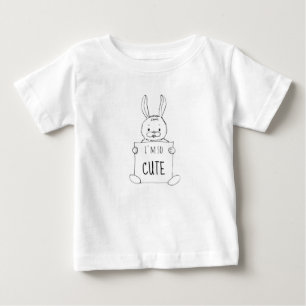 Ich bin so Niedlich, dass Kaninchen schwarz und we Baby T-shirt
