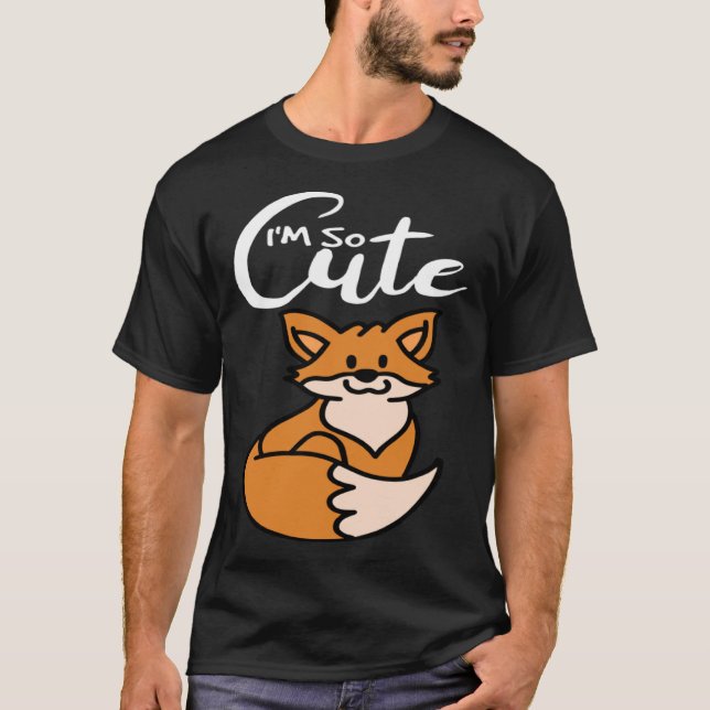 Ich bin so Niedlich Fox Girl T-Shirt (Vorderseite)