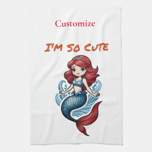 Ich bin so Niedlich Mermaid Thunder_Cove Geschirrtuch