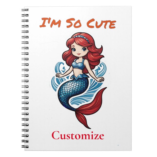 Ich bin so Niedlich Mermaid Thunder_Cove Notizblock (Vorderseite)
