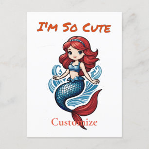 Ich bin so Niedlich Mermaid Thunder_Cove Postkarte