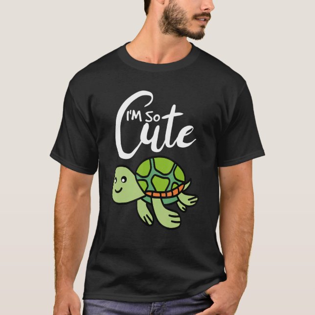 Ich bin so Niedlich Turtle Kids Turtle T-Shirt (Vorderseite)