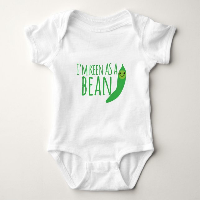 Ich bin so scharf wie eine Bohne mit niedlichem Baby Strampler (Vorderseite)