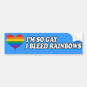 ICH BIN SO SCHWUL, ICH BLUTE REGENBOGEN -.png Autoaufkleber