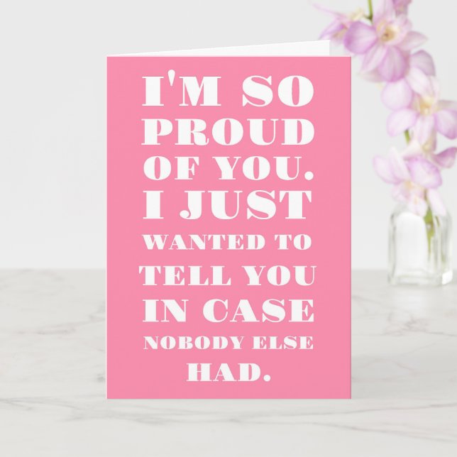 Ich bin so stolz auf dich karte (Orchidee)