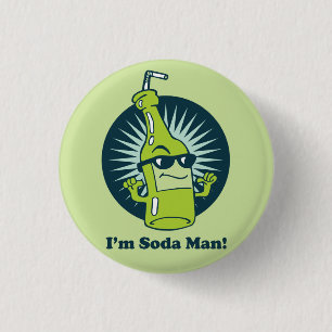 Ich bin Soda Man! Funny Wordplay Flair Button