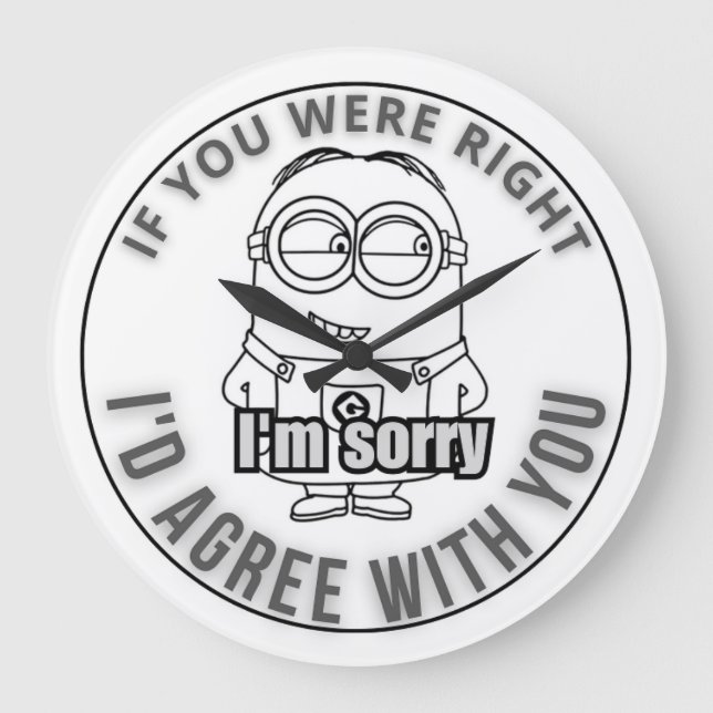 Ich bin soory große wanduhr (Vorderseite)