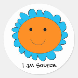 Ich bin Source 2, ich bin Quelle Runder Aufkleber