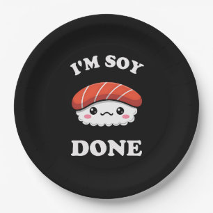 Ich bin Soy fertig Kawaii Sushi Pappteller