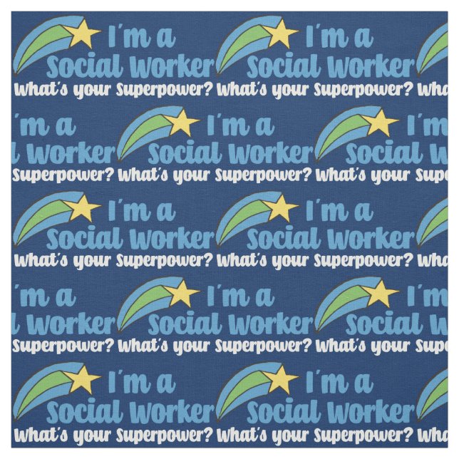 Ich bin Sozialarbeiter Was ist dein Superpower Blu Stoff (Muster)