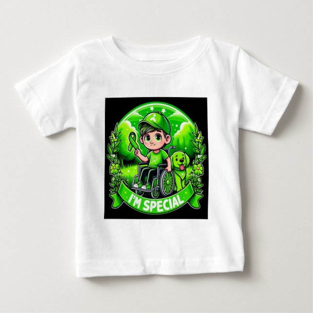 🌟 ich bin Special - Zerebral Palsy Bewusstsein De Baby T-shirt (Vorderseite)