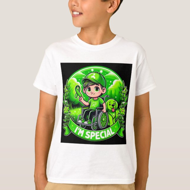 🌟 ich bin Special - Zerebral Palsy Bewusstsein De T-Shirt (Vorderseite)