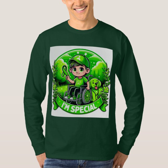 🌟 ich bin Special - Zerebral Palsy Bewusstsein De T-Shirt (Vorderseite)