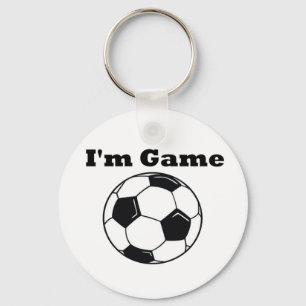 Ich bin Spiel (Fußball/Fußball) Schlüsselanhänger
