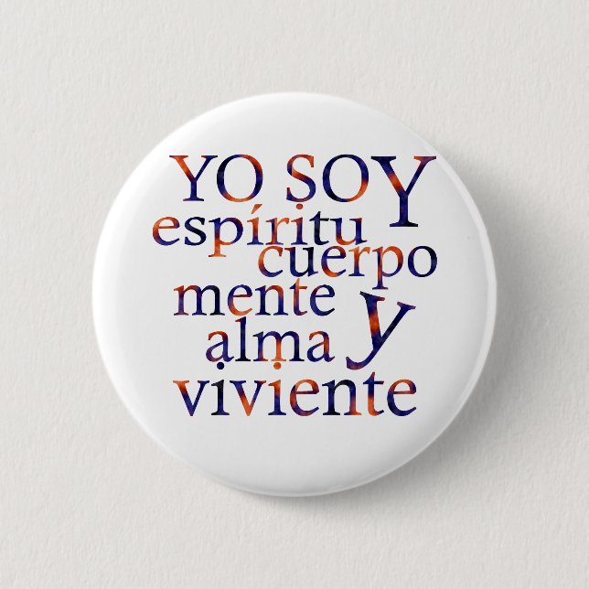 Ich bin SpiritBodyMindSoul Esp Button (Vorderseite)