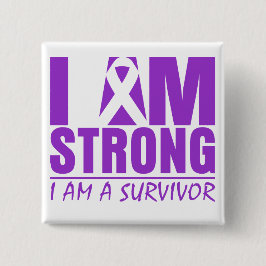 Ich bin stark - ich bin ein Überlebender - Lupus Button