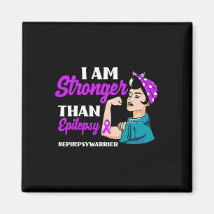 Ich bin stärker als Epilepsie Warrior Epilepsy Awa Magnet