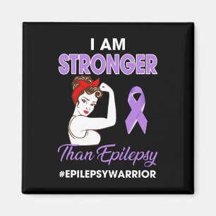 Ich bin stärker als Epilepy- Epilepsie-Bewusstsein Magnet