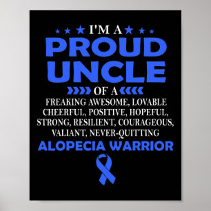 Ich bin stolz auf den Alopecia-Krieger Poster