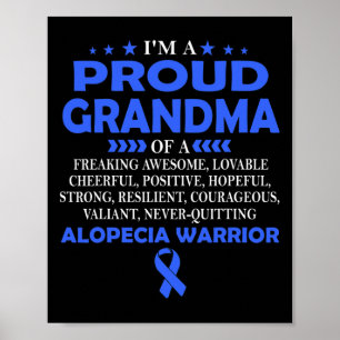Ich bin stolz auf die Oma des Kriegers von Alopezi Poster
