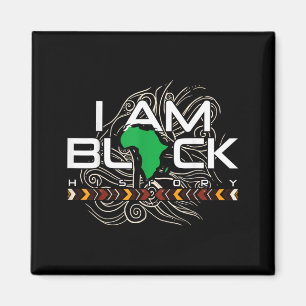 Ich bin stolz auf die schwarze Geschichte, afrikan Magnet