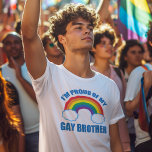 Ich bin stolz auf meinen Schwulen Bruder LGBT Sist T-Shirt<br><div class="desc">Ich bin stolz auf meinen Schwulenbruder. Eine coole Gay Pride-Parade mit Regenbogen-Top für stolze LGBTQ-Schwestern oder -Brüder,  die ihre LGBT-Geschwister Lieben.</div>