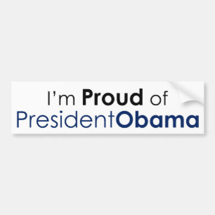 Ich bin stolz auf Präsidenten Obama Autoaufkleber