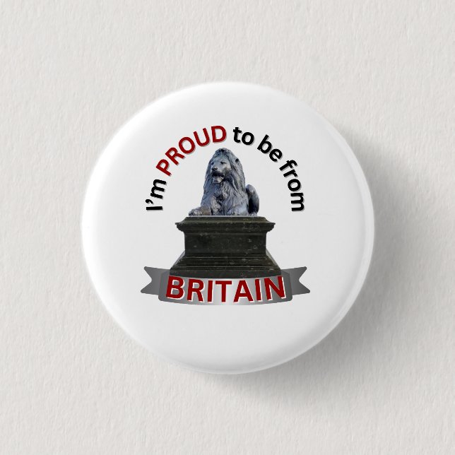 Ich bin stolz, aus Großbritannien zu kommen Button (Vorderseite)