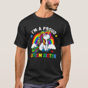 Ich bin stolz Autism Schwester Bewusstseinsmonat F T-Shirt