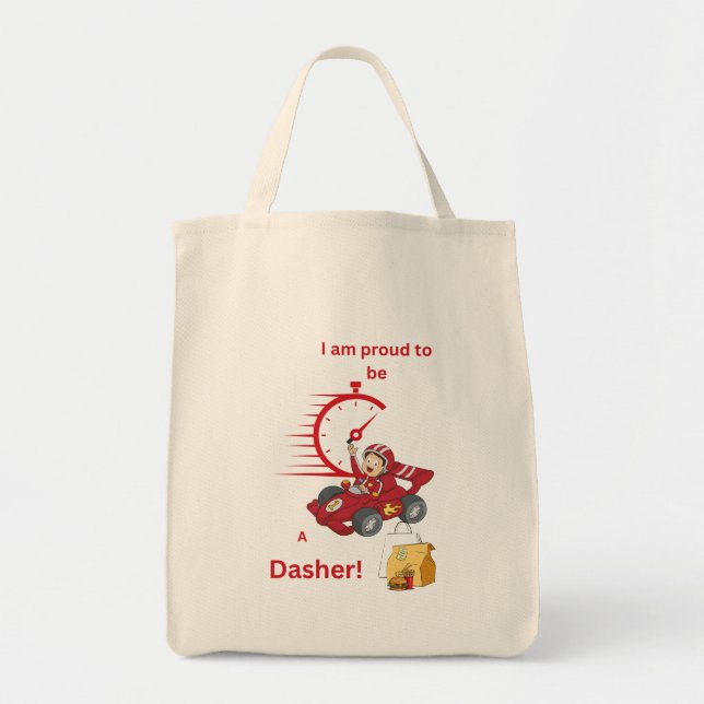 Ich bin stolz darauf, Dasher Delivery Driver zu se Tragetasche (Vorne)