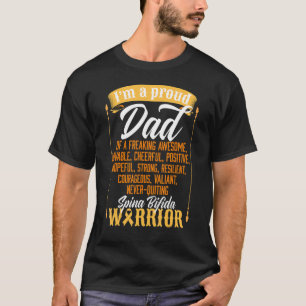 Ich bin stolz Vater von Spina BIFIDA Krieger Motiv T-Shirt