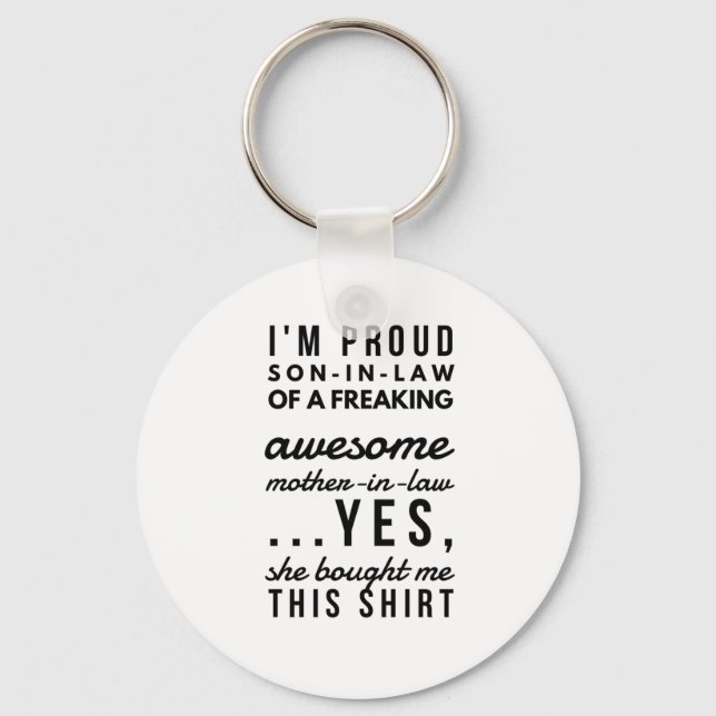 Ich bin stolzer Schwiegersohn einer Schwiegermutte Schlüsselanhänger (Vorderseite)