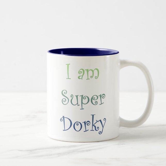 Ich bin superDorky Zweifarbige Tasse (Rechts)