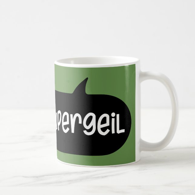 Ich bin Supergeil deutsche Jargon-Dialekt-Tasse Kaffeetasse (Rechts)