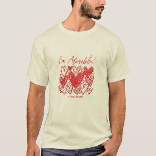 Ich bin süß! Charmantes Herz-Muster-T-Shirt T-Shirt