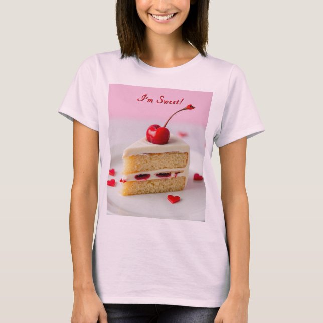 Ich bin süß - Cherry auf dem T - Shirt (Vorderseite)