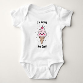 Ich bin süß und Cool!" Niedliches Ice Creme Cone D Baby Strampler