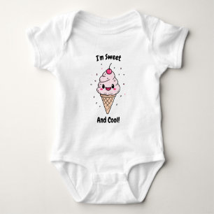 Ich bin süß und Cool!" Niedliches Ice Creme Cone D Baby Strampler