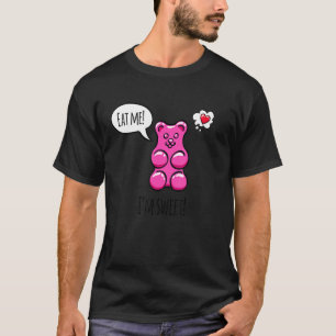 Ich bin süß und esse mich Cool farbenfroh Gummy Bä T-Shirt