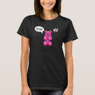 Ich bin süß und esse mich Cool farbenfroh Gummy Bä T-Shirt