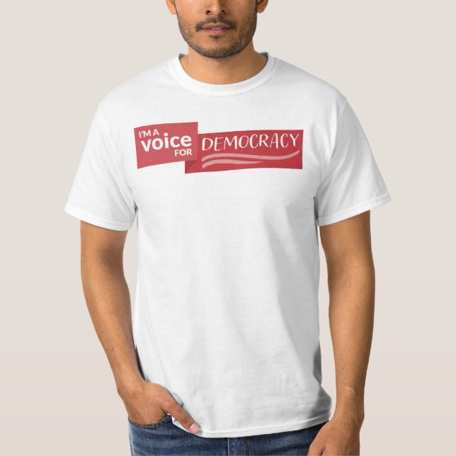 Ich bin T - Shirt für Demokratie (Vorderseite)